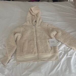 Athleta Girl Cream Fleece Hoodie